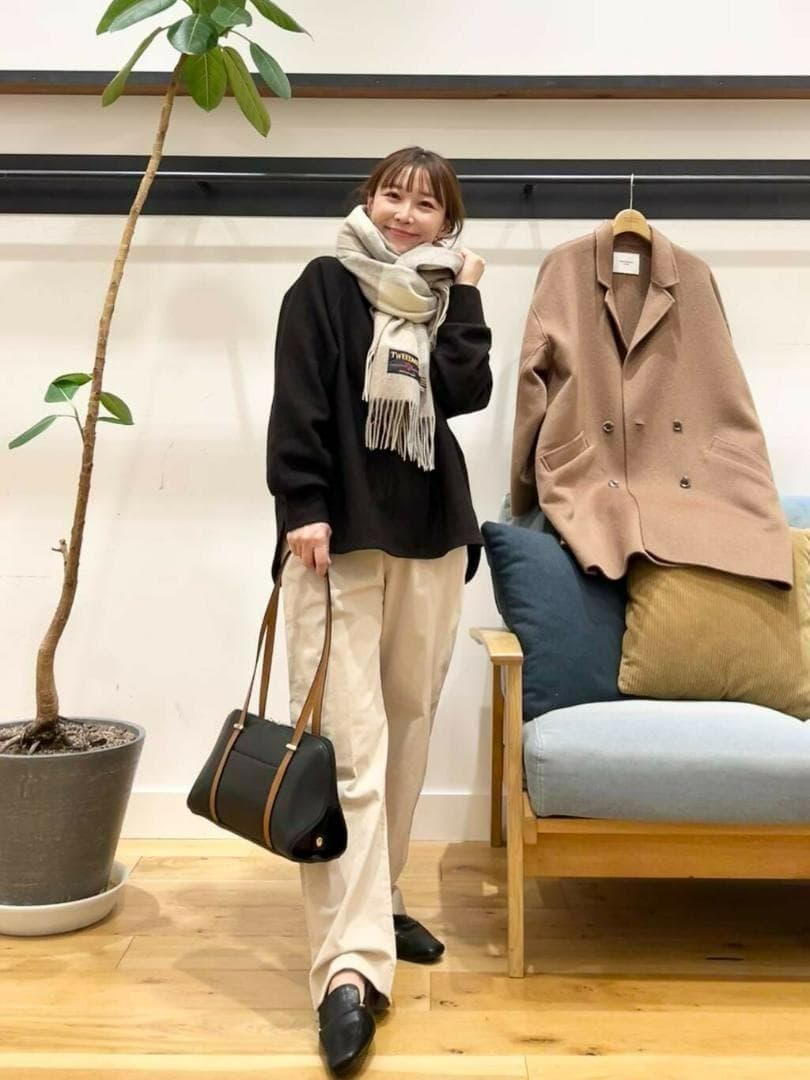 新品◆かぐれ◆TWEED MILL Lambswool Stole《BEIGE》