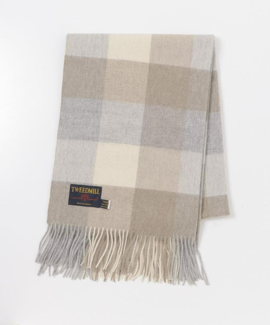 新品◆かぐれ◆TWEED MILL Lambswool Stole《BEIGE》