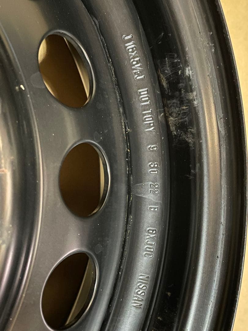 273セール送料込み　①日産　E13ノート後期　純正鉄ホイール　②と同時購入必須