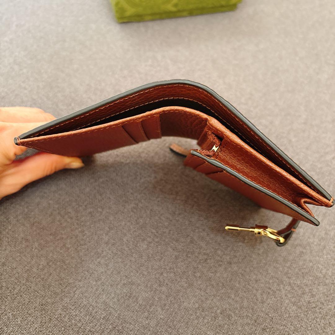 GUCCI グッチ GGデニムジャッキー 1961 ミニウォレット 二つ折り財布