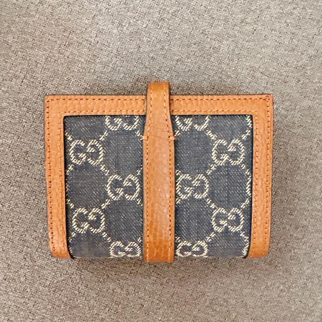 GUCCI グッチ GGデニムジャッキー 1961 ミニウォレット 二つ折り財布