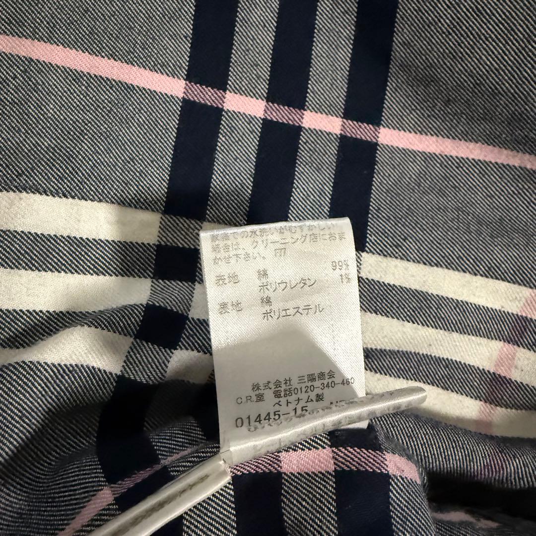 希少 BURBERRY BLUE LABEL デニム トレンチコート チェック