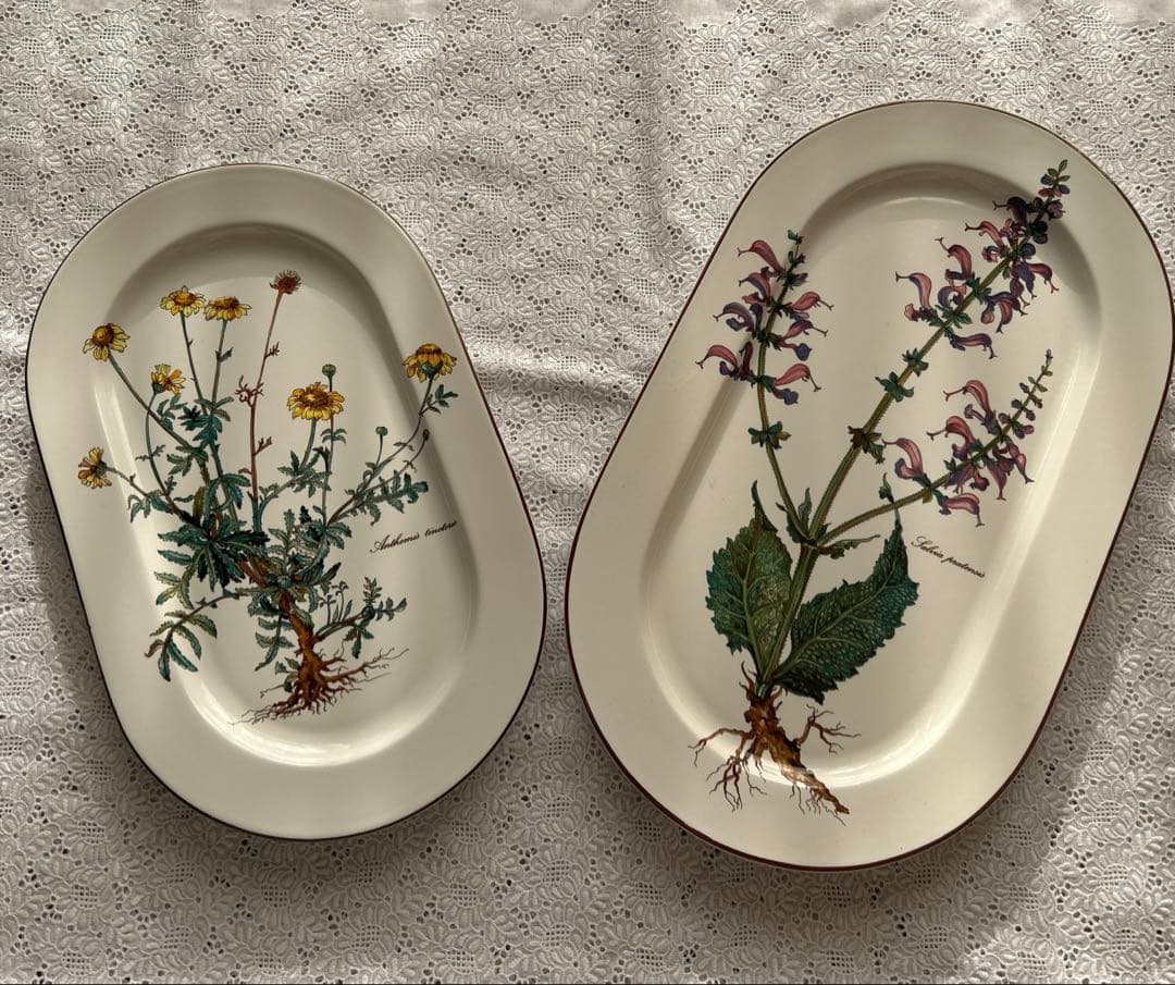 ヴィンテージ　レアビレロイボッホ ボタニカル　サービングプラッター　２枚組