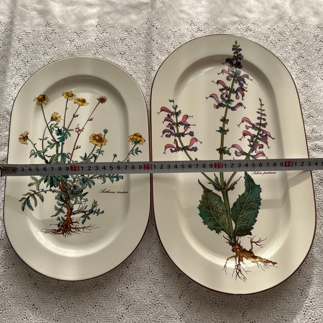 ヴィンテージ　レアビレロイボッホ ボタニカル　サービングプラッター　２枚組
