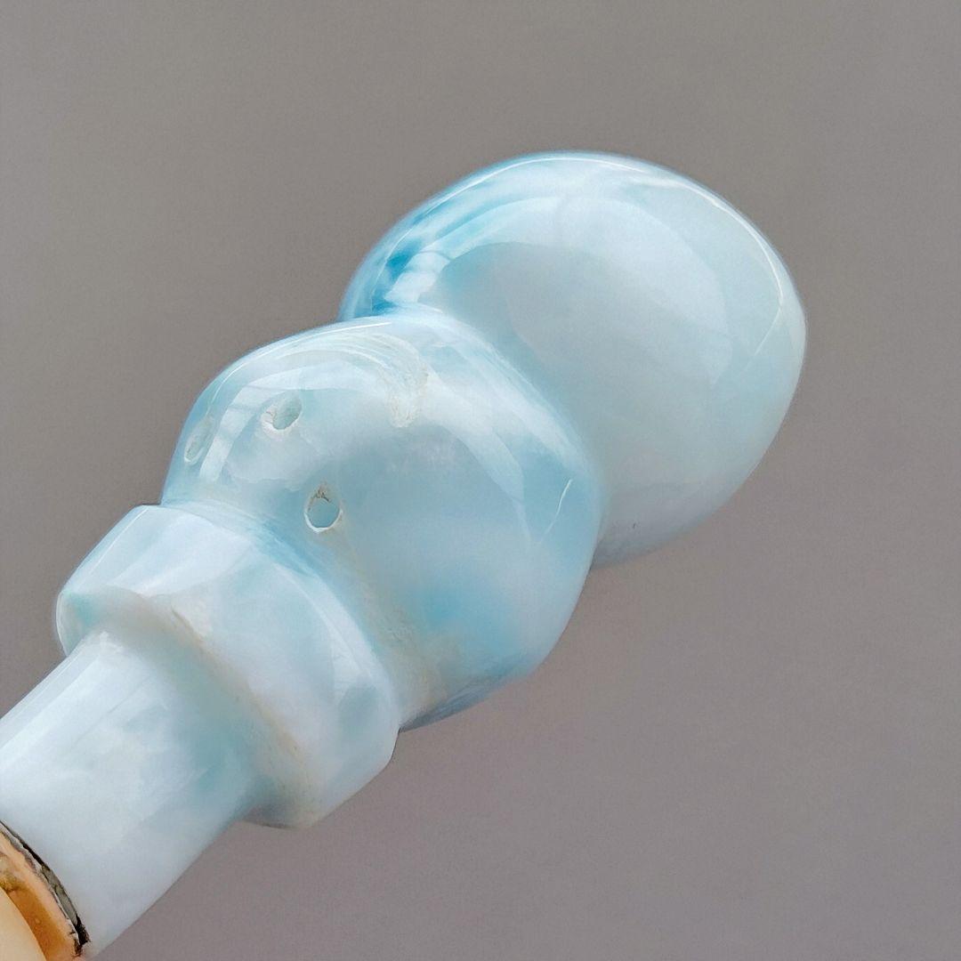 ラリマー トップクオリティ✨雪だるま チャーム 全体に美しいシャトヤンシー破格値