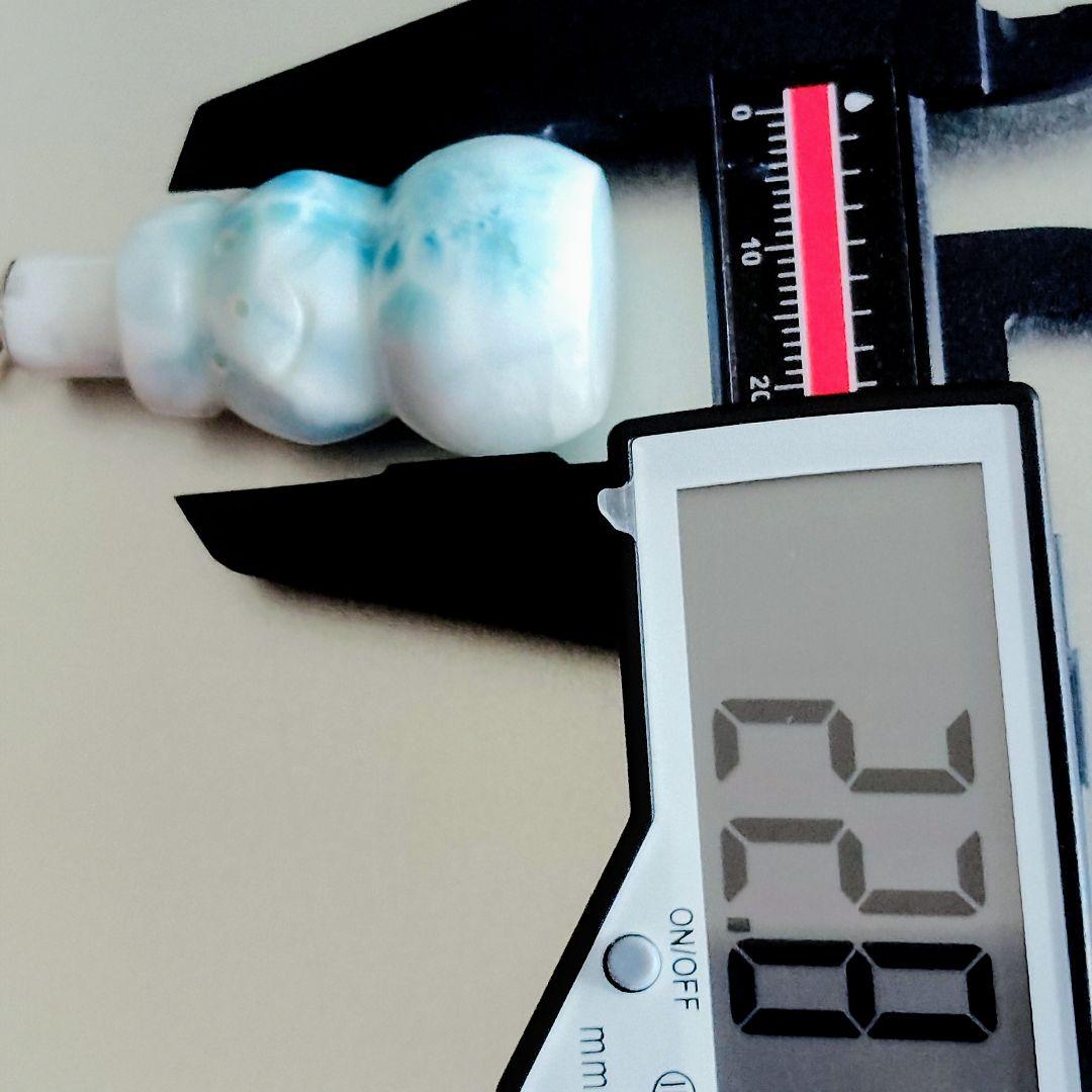 ラリマー トップクオリティ✨雪だるま チャーム 全体に美しいシャトヤンシー破格値