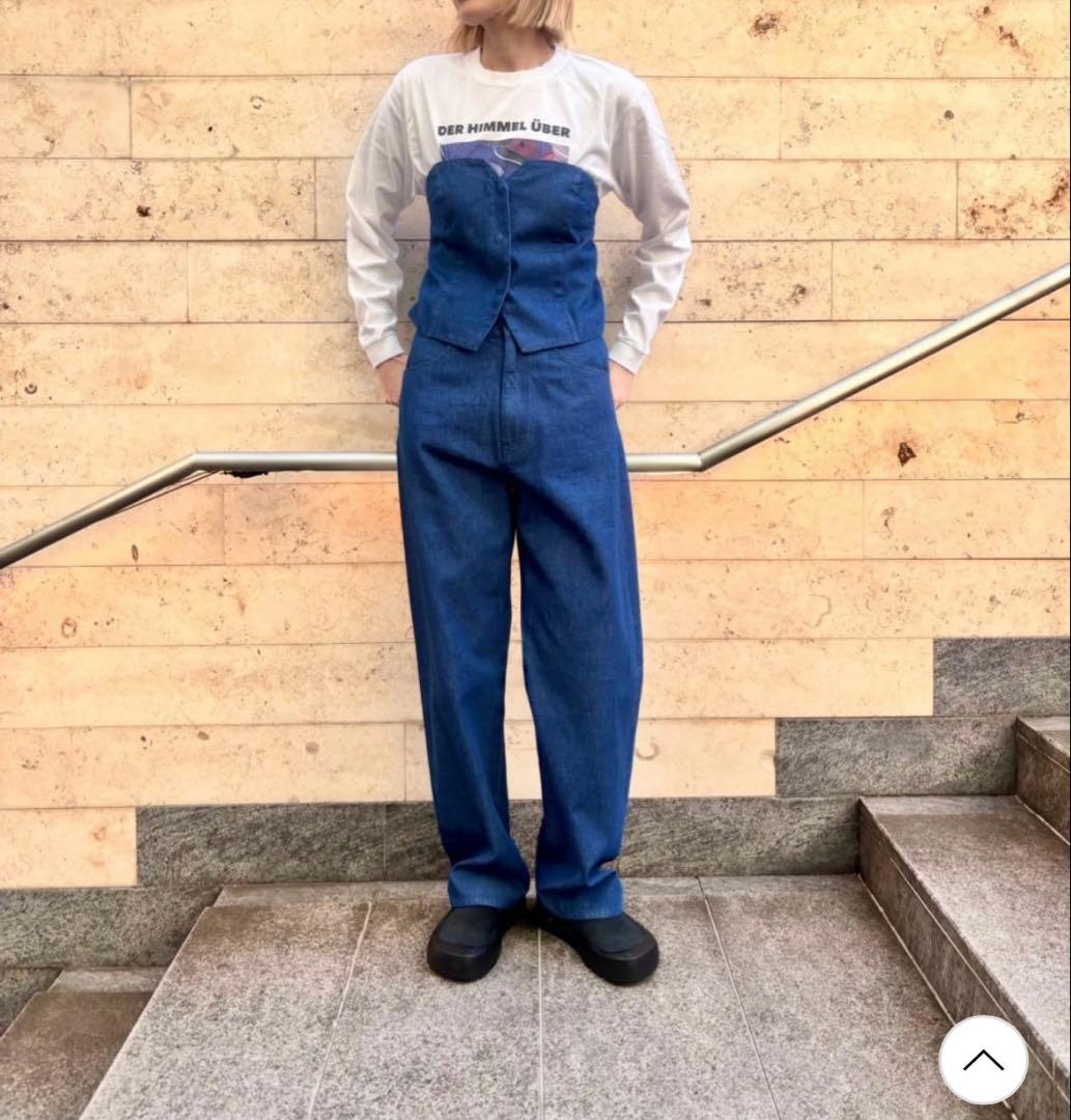 ＜6(ROKU)＞デニム ビスチェ オールインワン