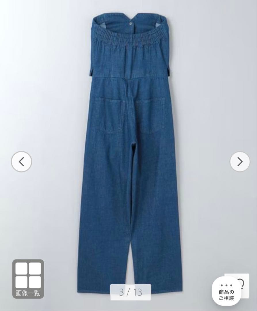 ＜6(ROKU)＞デニム ビスチェ オールインワン