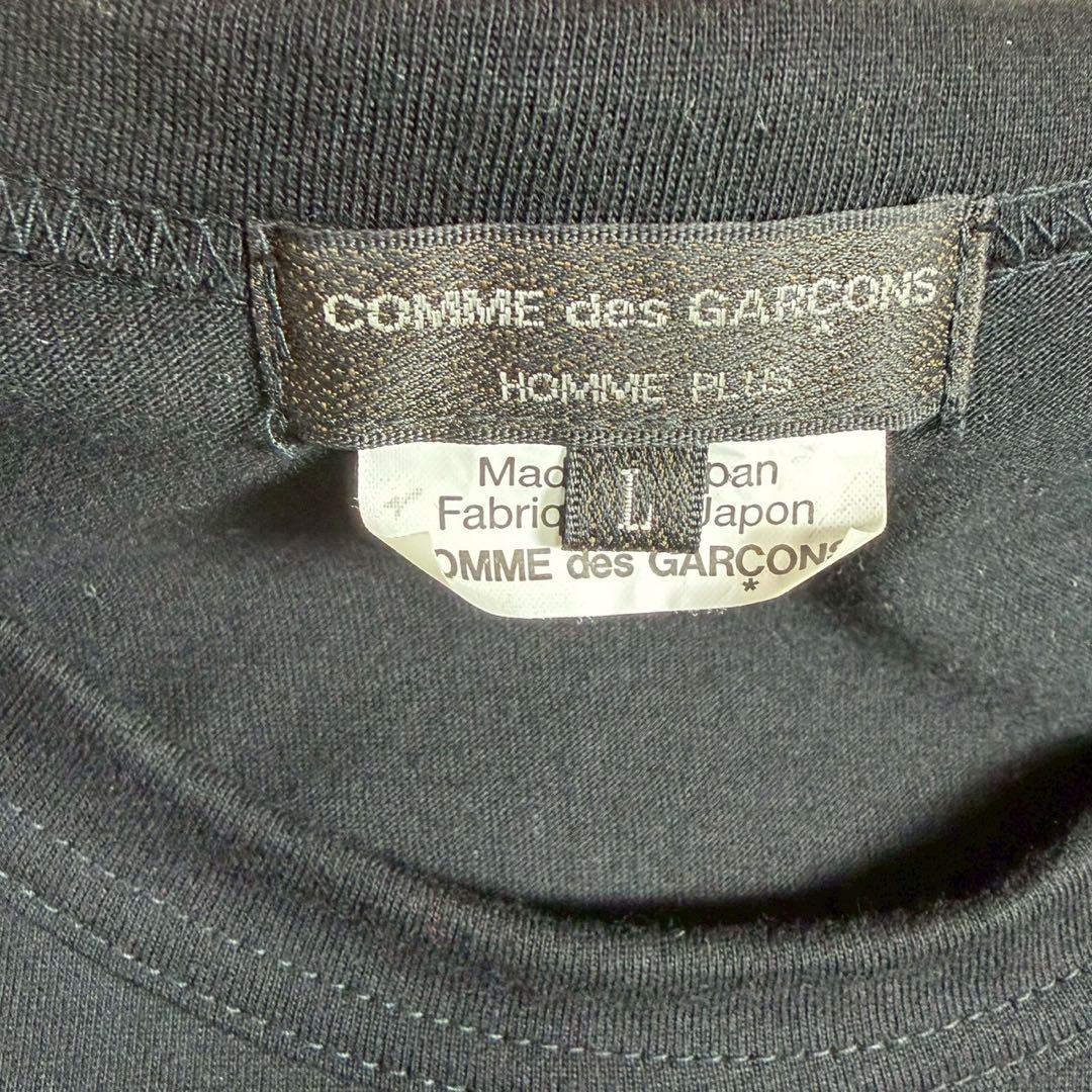 コムデギャルソンオムプリュス 刺繍Tシャツ 花柄 黒 L 日本製 AD2021