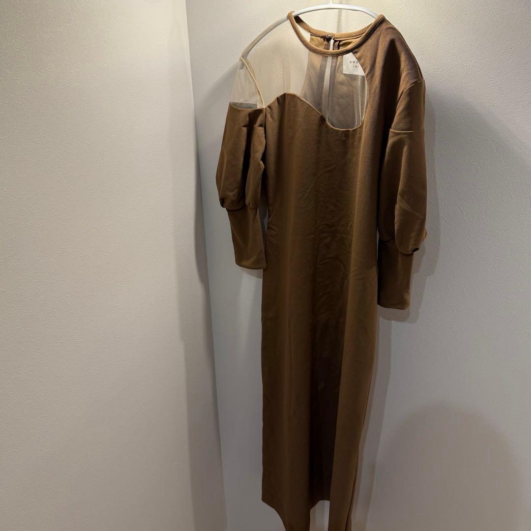 専用　Ameri LAKE CURVE TRICOT RIB DRESS