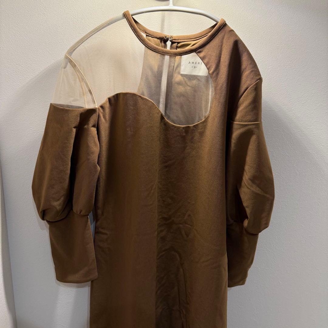 専用　Ameri LAKE CURVE TRICOT RIB DRESS