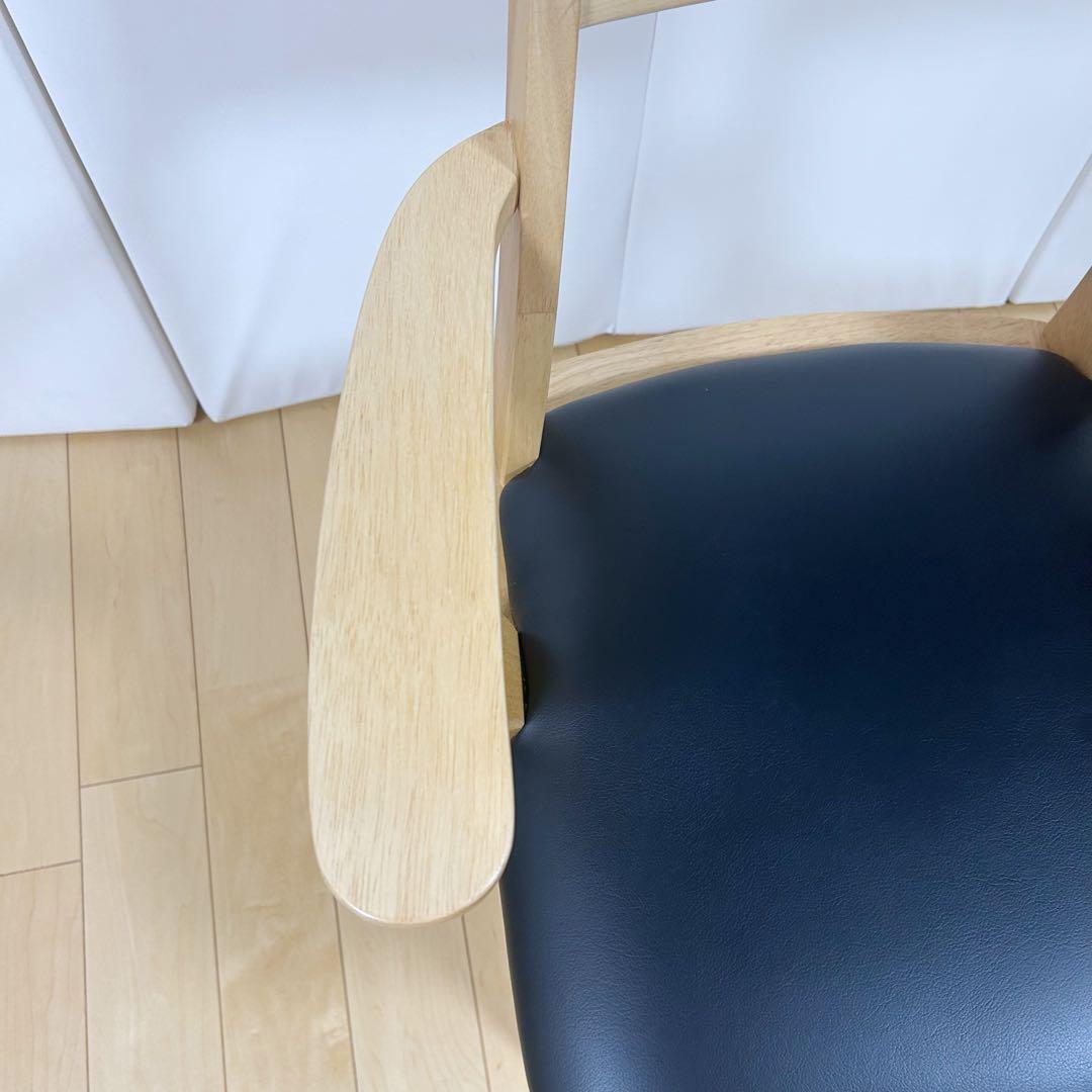 タマリビング ジャワ　ダイニングチェア 360度回転 アーム付き　回転チェア美品