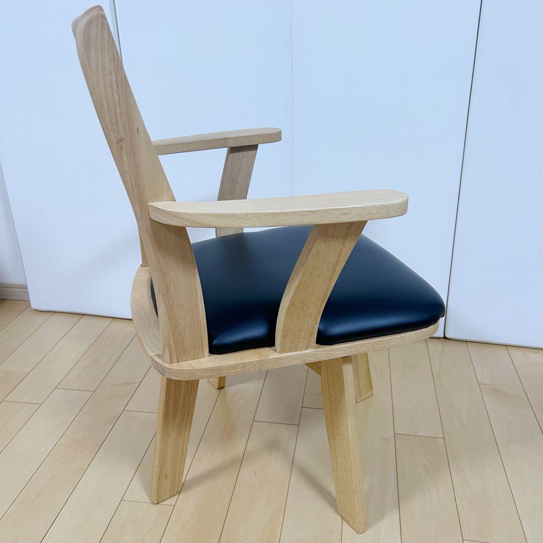 タマリビング ジャワ　ダイニングチェア 360度回転 アーム付き　回転チェア美品