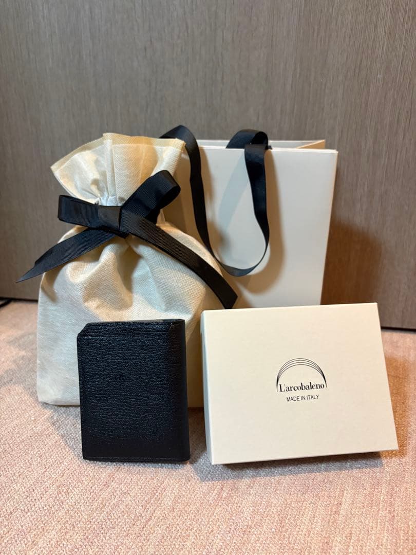 ラルコバレーノ スマートカードウォレット ブラック 二つ折り財布