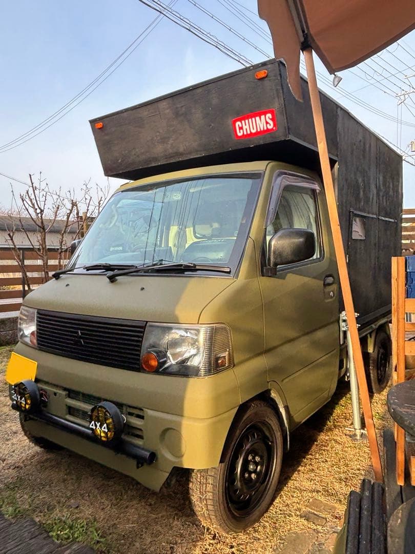 エンジンリフレッシュ済トラキャン5速マニュアル4WD移動販売車キッチンカー軽トラ