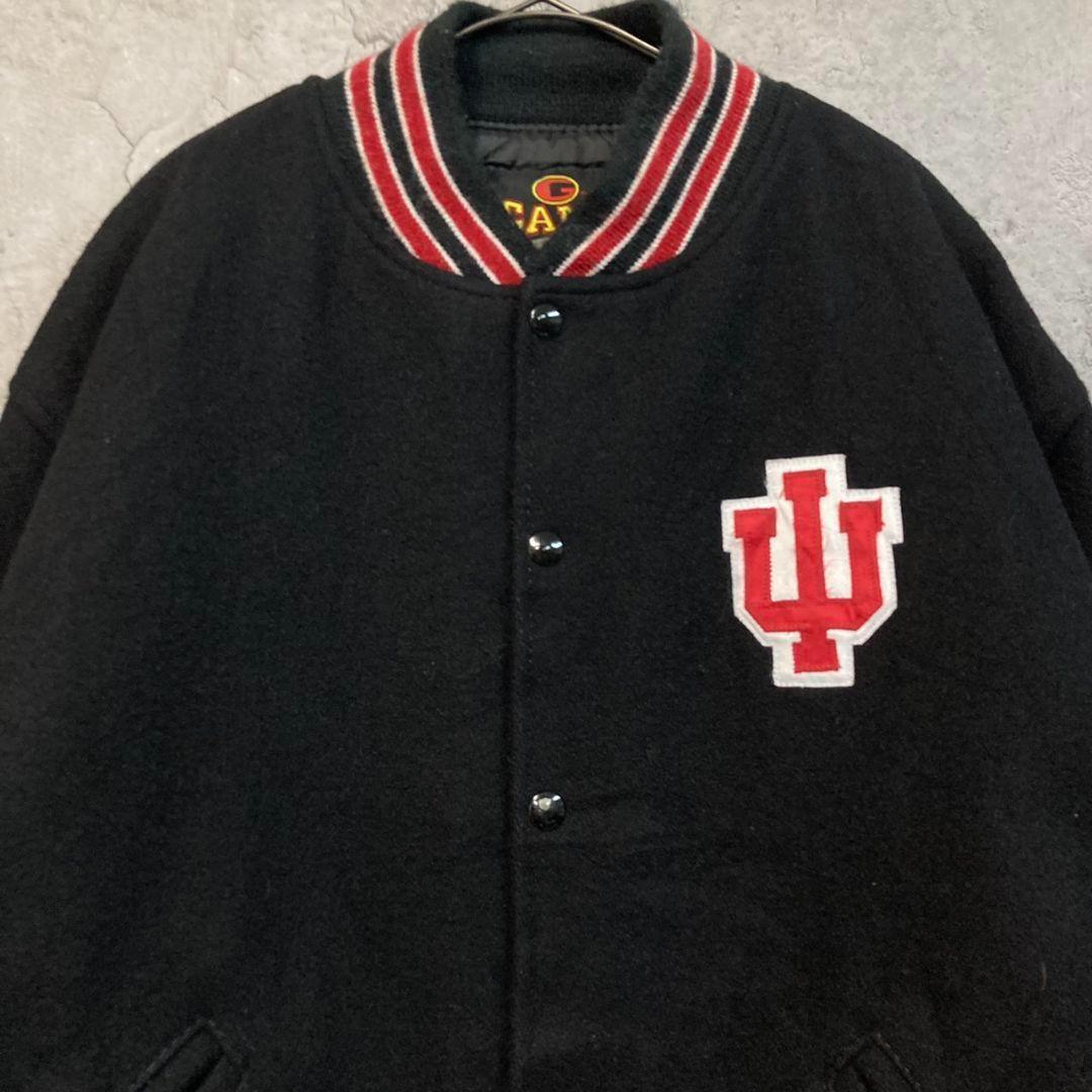 ☆US古着☆vintage【カレッジ チーム スタジャン】刺繍ロゴ メンズ2XL