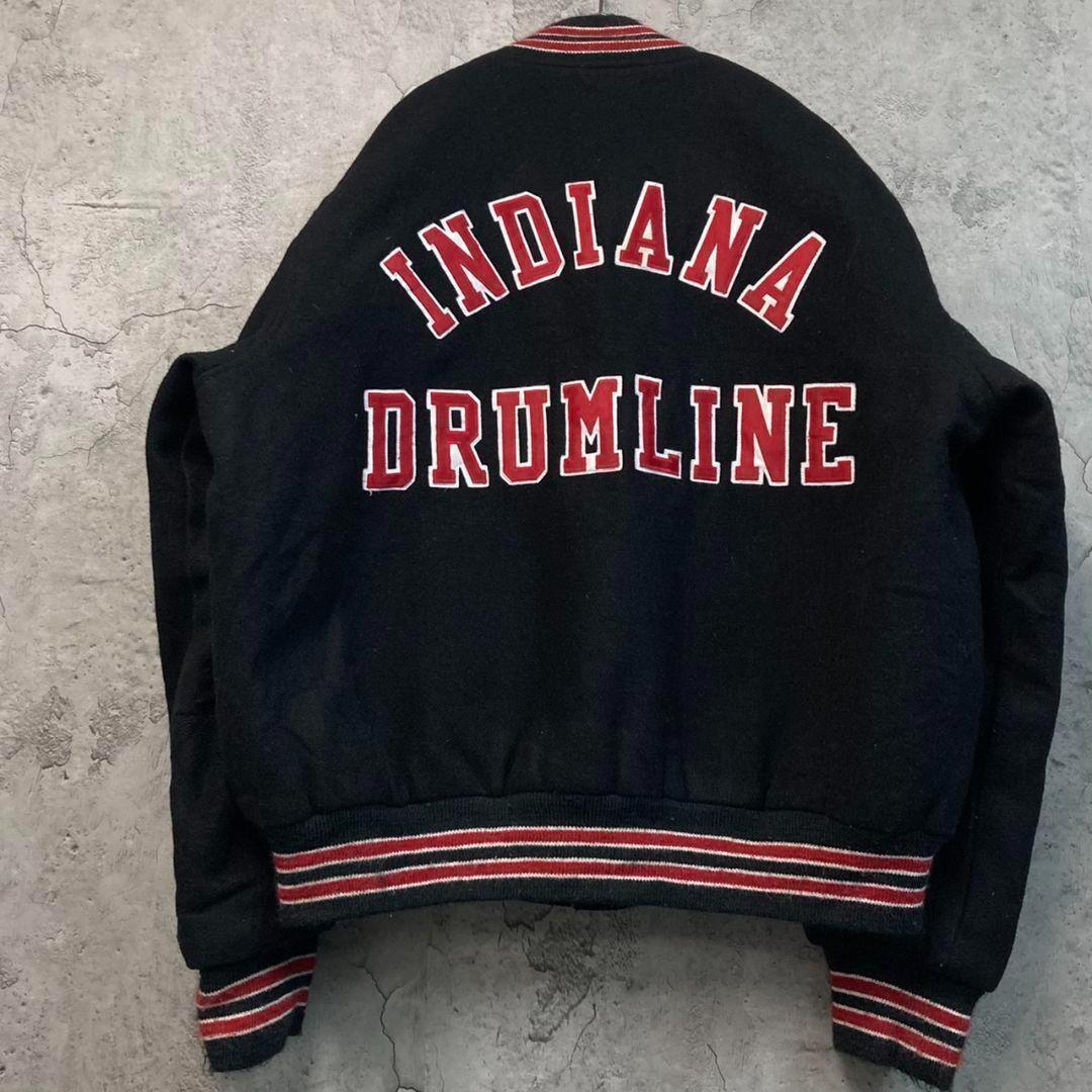 ☆US古着☆vintage【カレッジ チーム スタジャン】刺繍ロゴ メンズ2XL