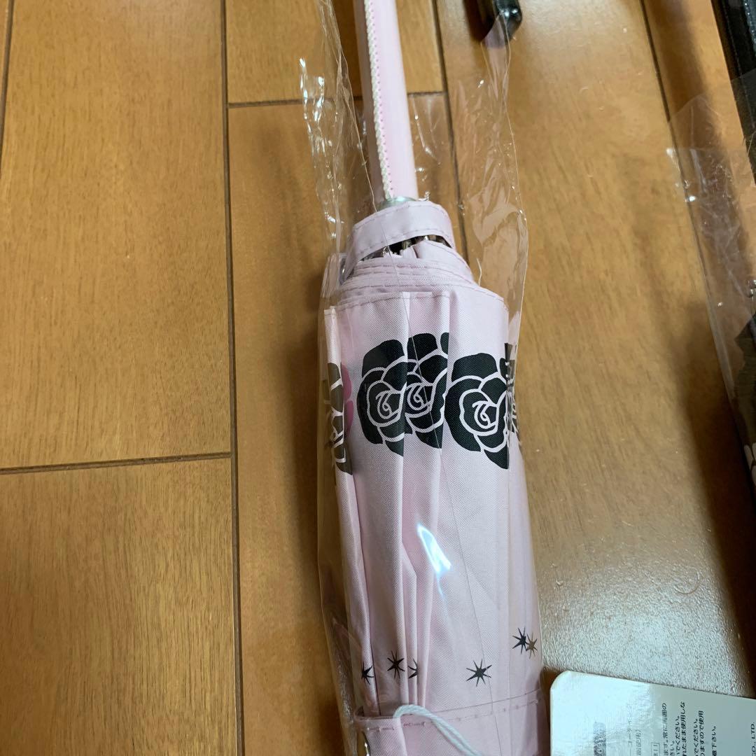 ハローキティ　1 6本骨傘 2本セット ピンク・黒