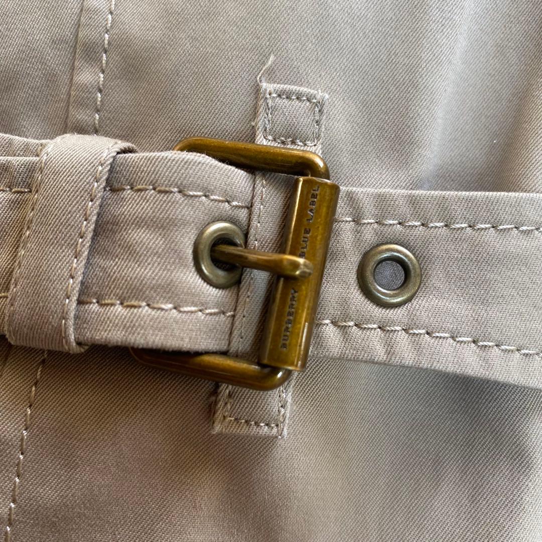 ま*ぎ様 美品✨BURBERRY BLUELABEL 襟元 ノバチェック トレン