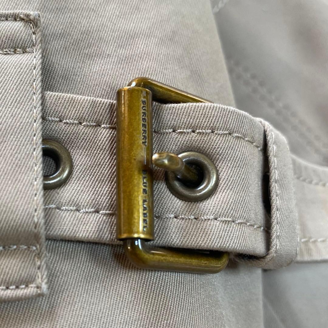 ま*ぎ様 美品✨BURBERRY BLUELABEL 襟元 ノバチェック トレン