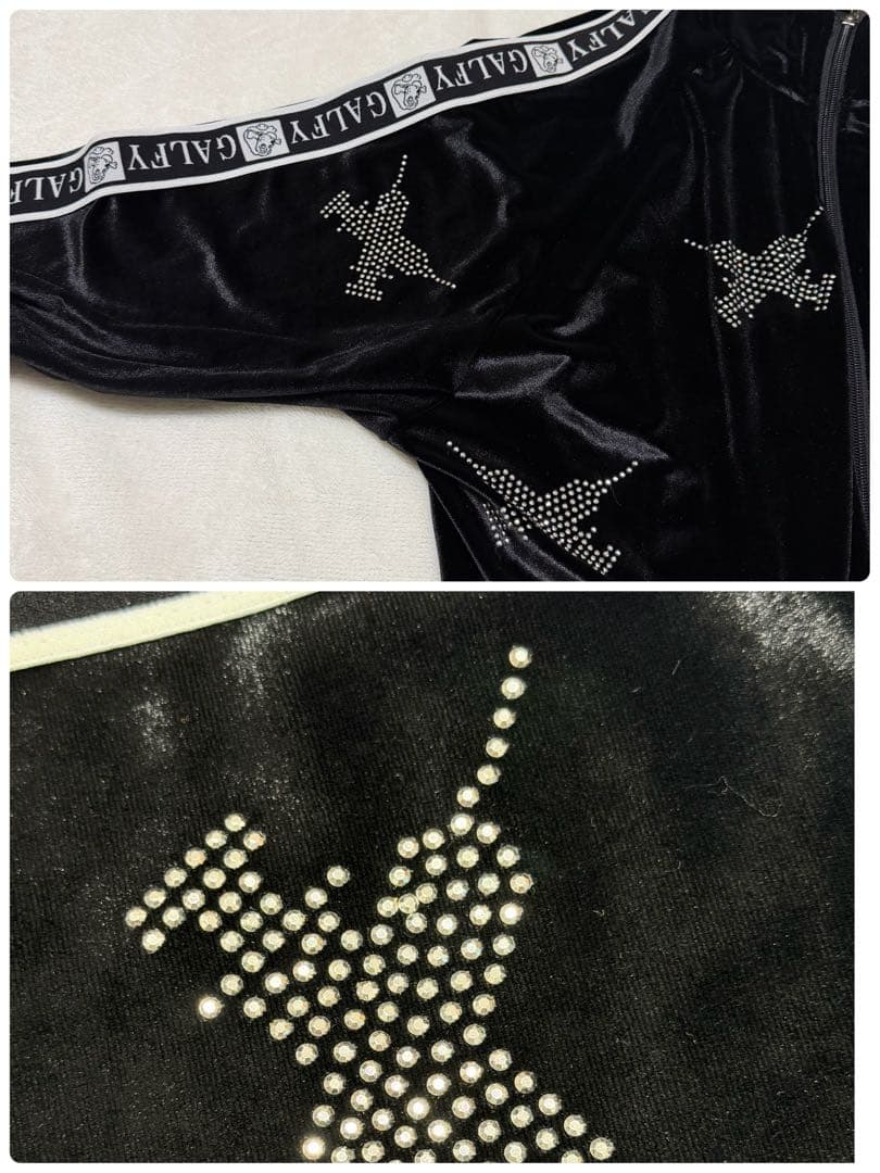 GALFY ガルフィー ピカピカ注射器 黒 ベロアジャージ 上セットアップ