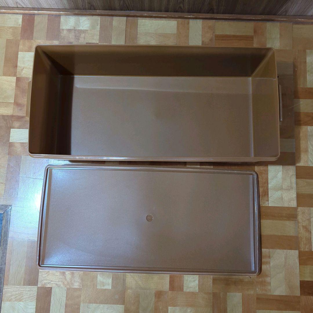 moumouタッパーウエア ディープロングスーパーケース ブラウン 5個セ