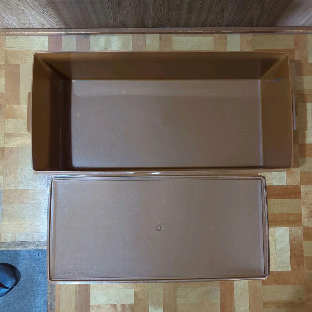 moumouタッパーウエア ディープロングスーパーケース ブラウン 5個セ