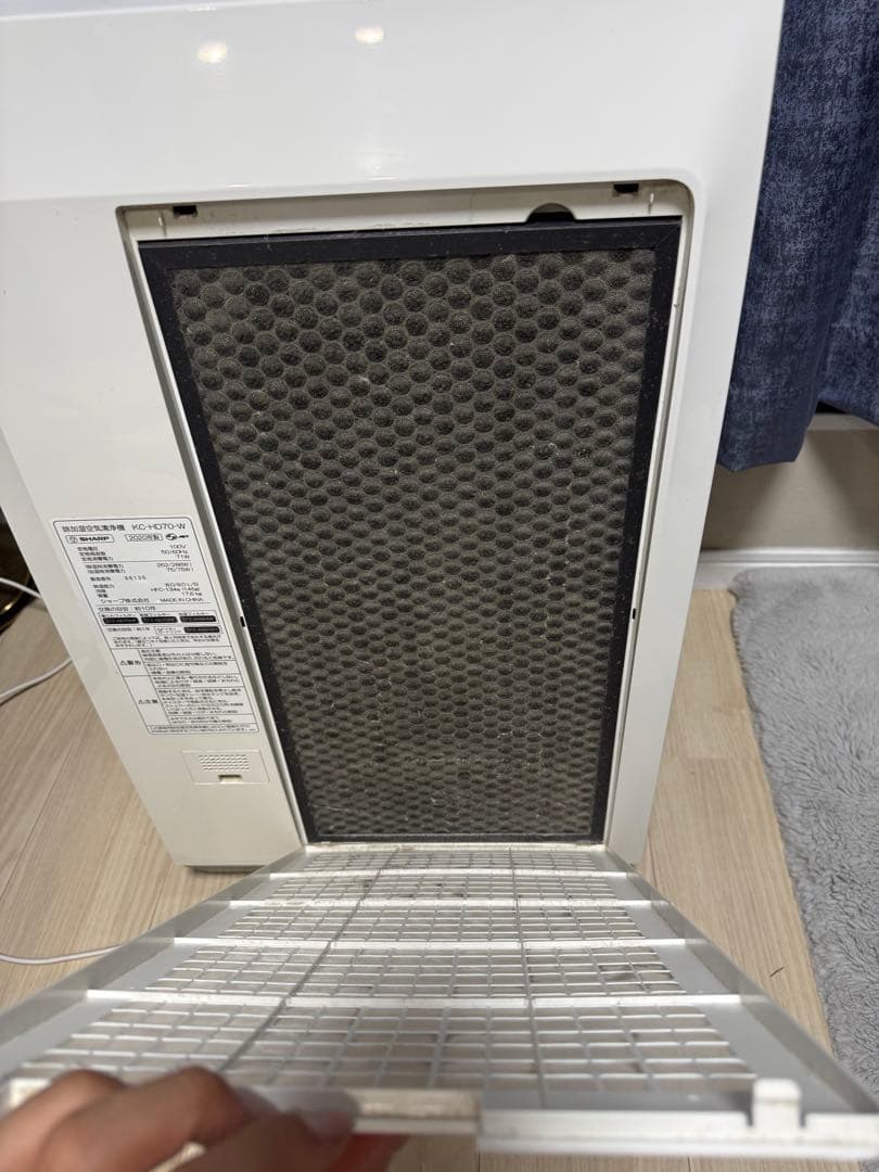 【稼働品】SHARP シャープ KC-HD70-W 除加湿空気清浄機 2020年