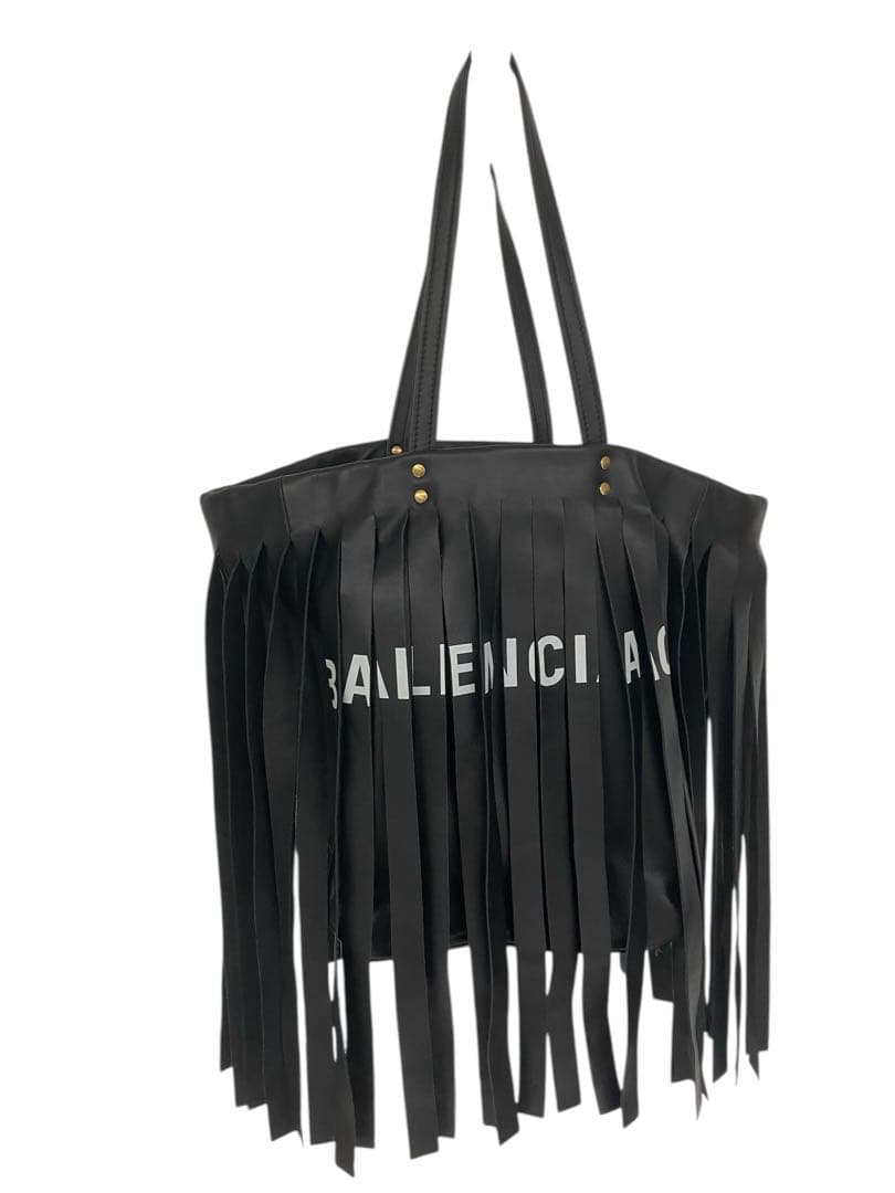 BALENCIAGA フリンジ レザー ランドリーカバ トートバッグ