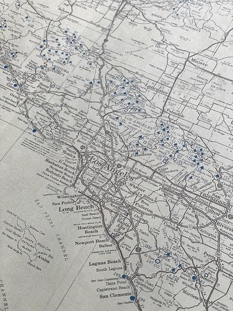 在庫わずか　貴重　アメリカ　マップ　地図　カリフォルニア　ポスター　包装紙