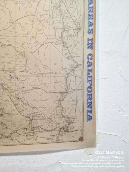 在庫わずか　貴重　アメリカ　マップ　地図　カリフォルニア　ポスター　包装紙