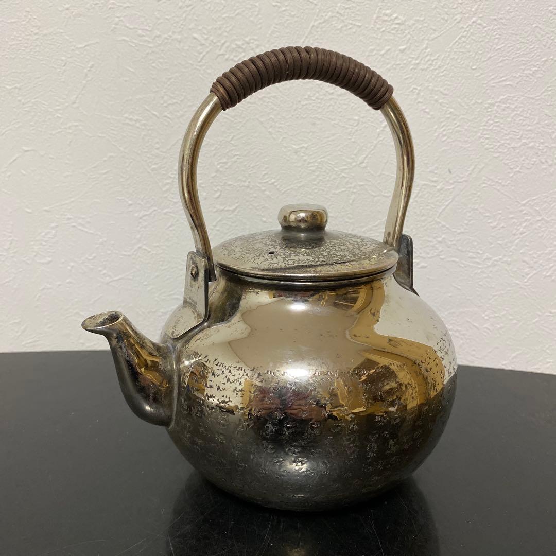 煎茶道具 燻銀 銅瓶 湯沸 急須