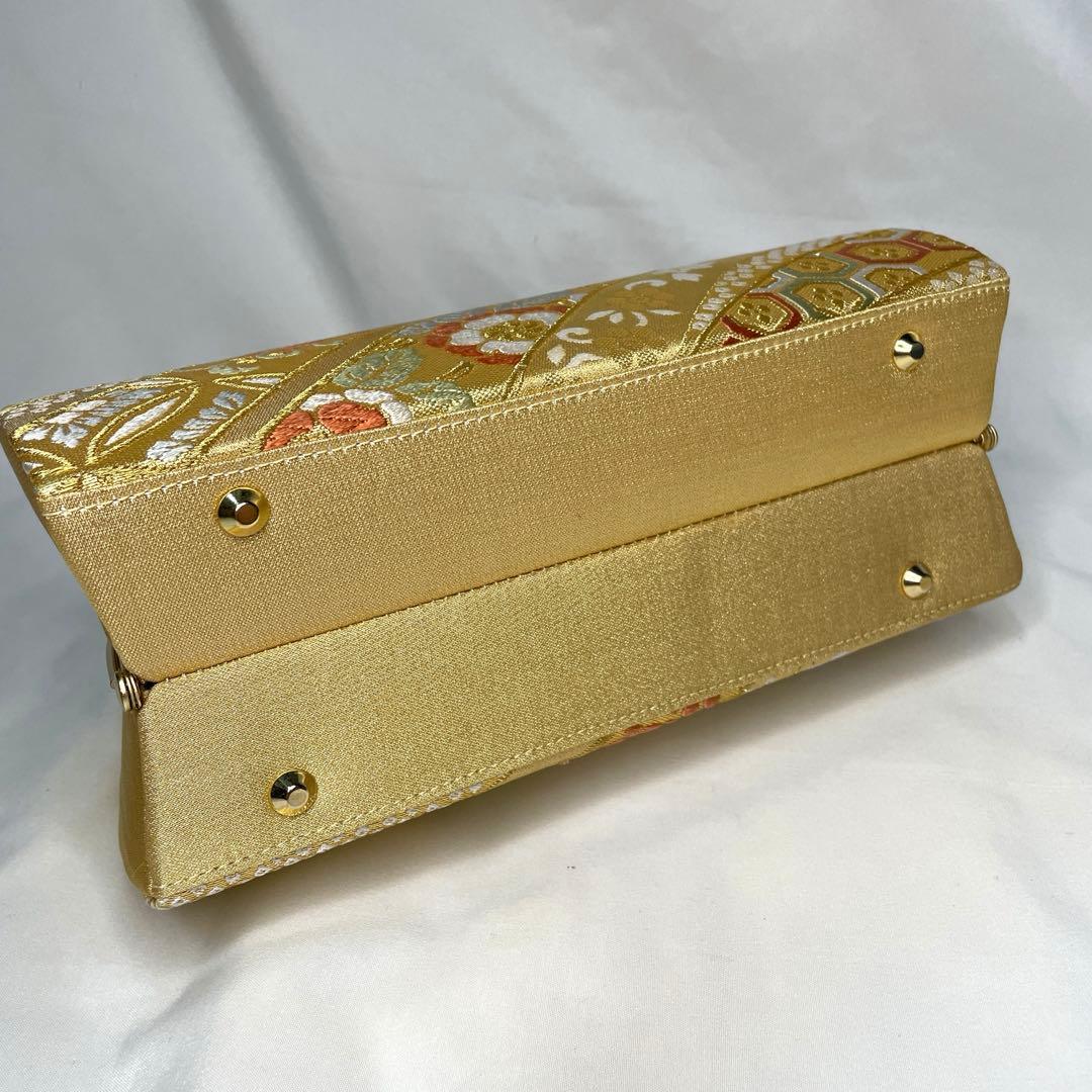 新品　草履　バッグ　セット　フリーサイズ　最高級正絹帯地　ゴールド系　留袖　振袖