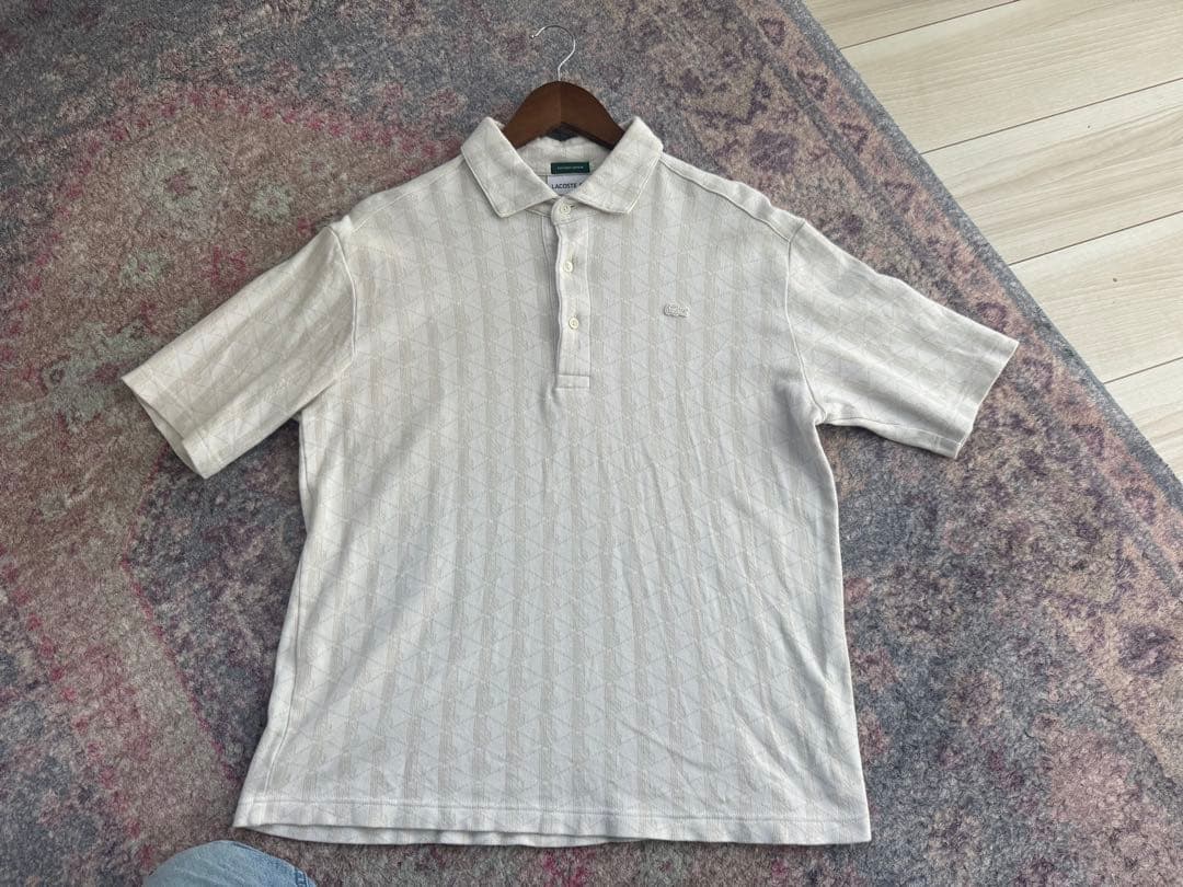 LACOSTE ポロシャツ EDIFICE別注 モノグラムジャカード