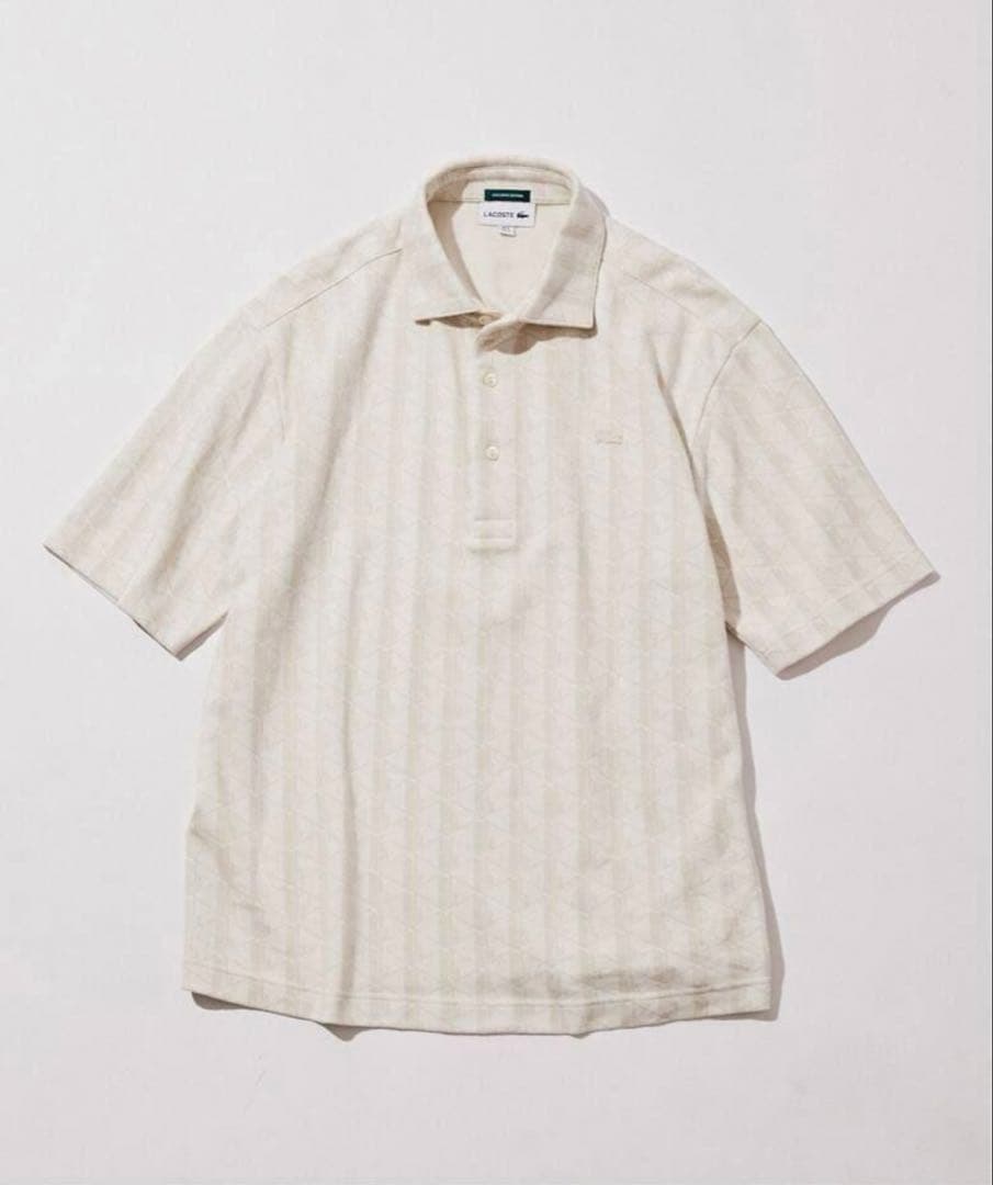 LACOSTE ポロシャツ EDIFICE別注 モノグラムジャカード