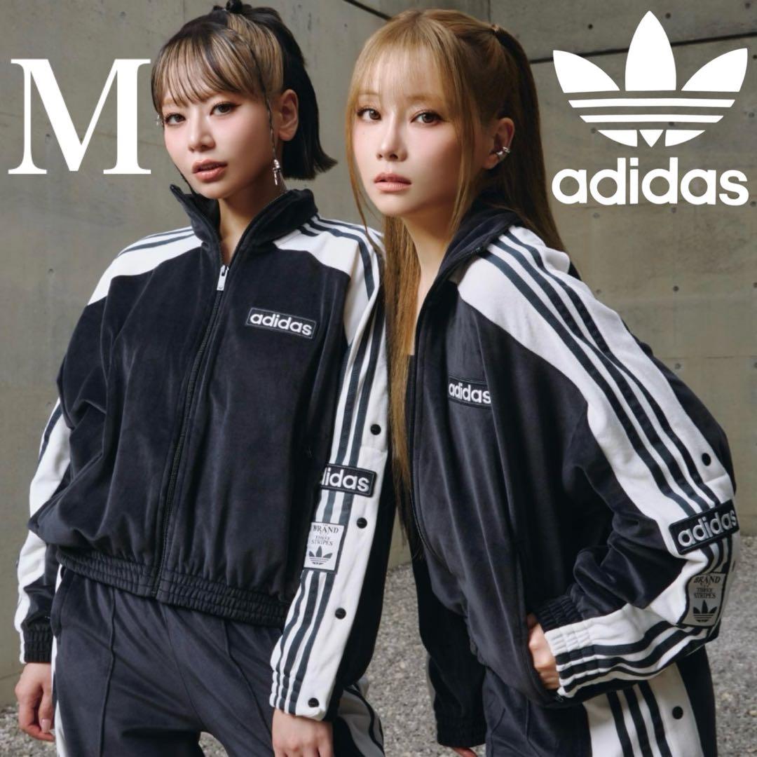 新品M⭐️adidas アディブレイク ベロア トラックトップ&パンツ セット 黒