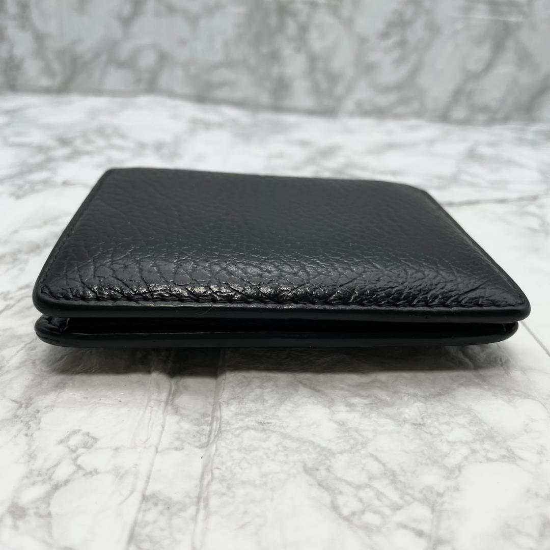 美品✨MaisonMargiela マルジェラ 折り財布 グレインレザー 黒
