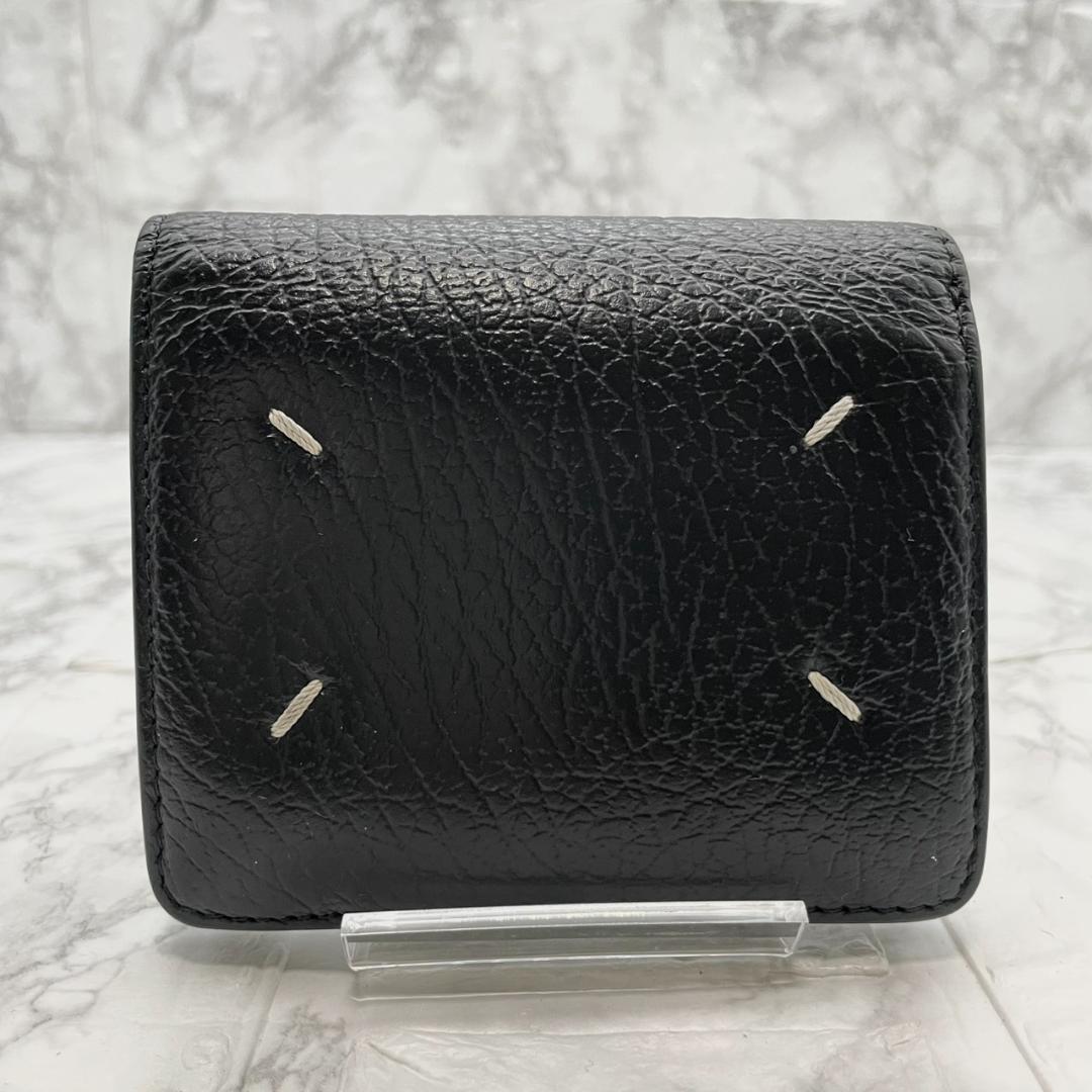 美品✨MaisonMargiela マルジェラ 折り財布 グレインレザー 黒