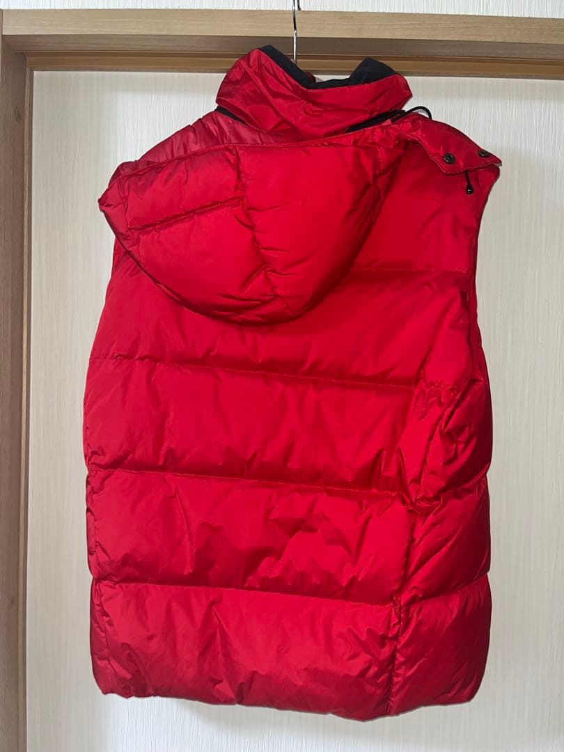 ポロ・ラルフ・ローレン フード付きダウンベスト 赤