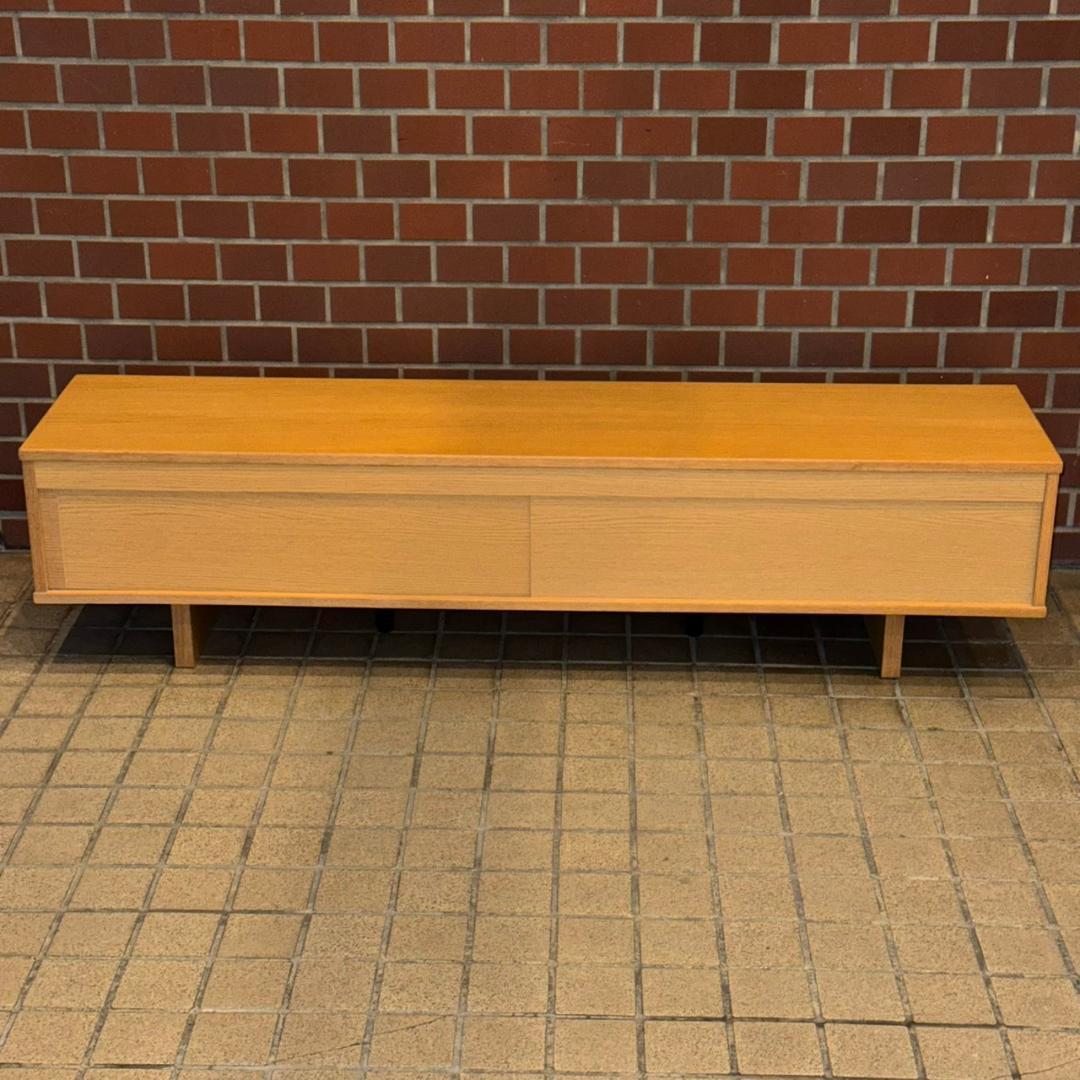 ☆☆無印良品　オーク材AVラック薄型（引戸）・幅150㎝　MUJI