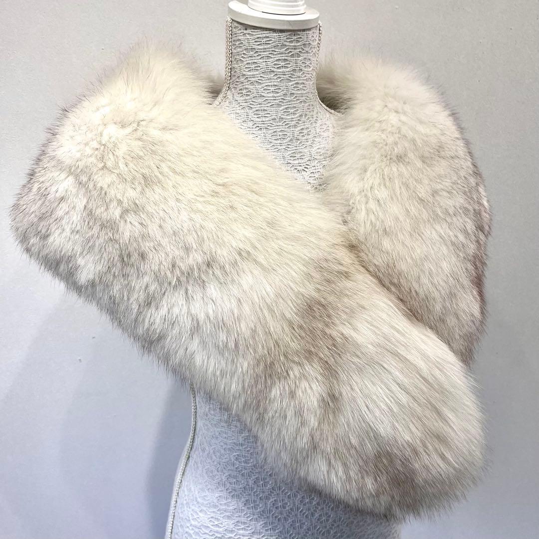 タグ付⭐︎SAGA FOX サガ ロイヤル フォックスファー ショール 成人式 白