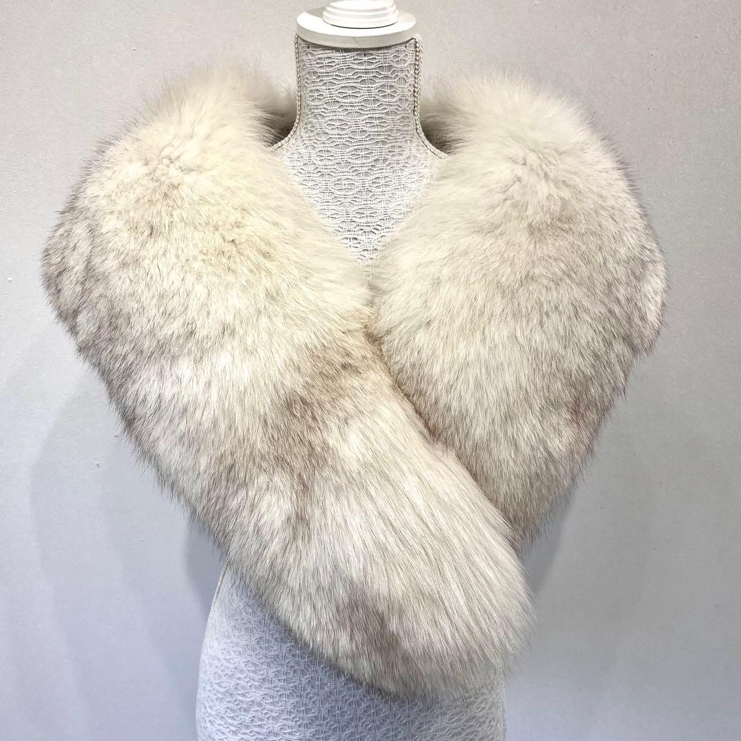 タグ付⭐︎SAGA FOX サガ ロイヤル フォックスファー ショール 成人式 白