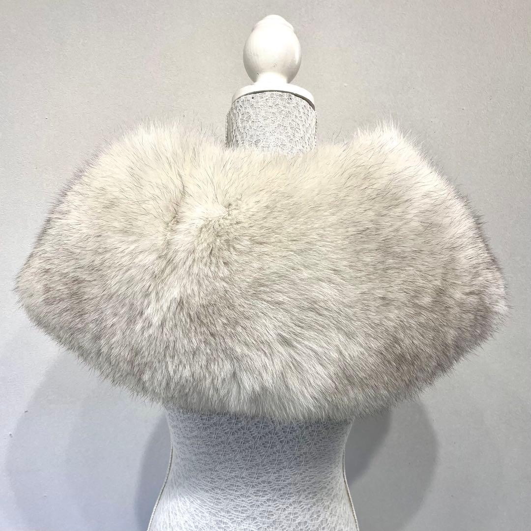 タグ付⭐︎SAGA FOX サガ ロイヤル フォックスファー ショール 成人式 白