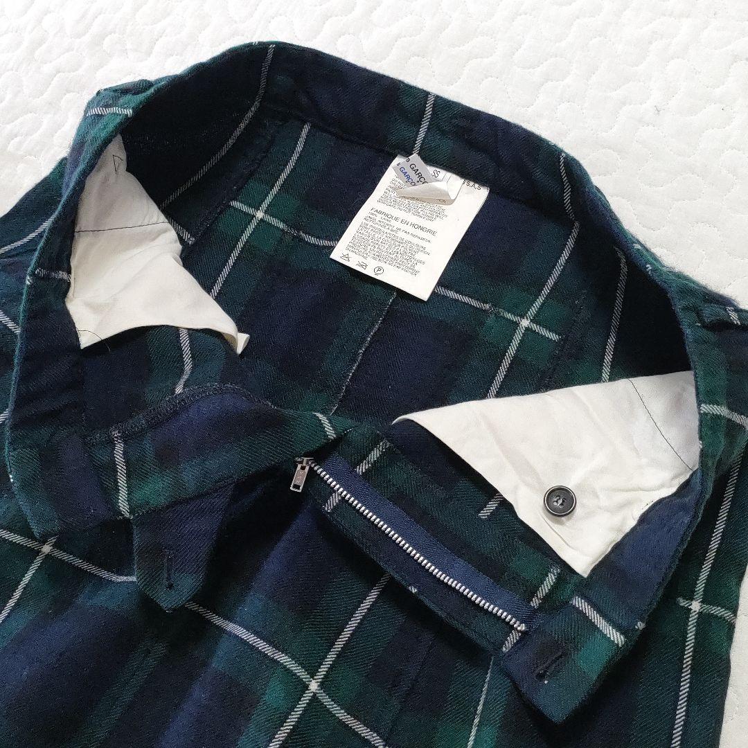 美品✨コムデギャルソン　ウールサルエルパンツ　タータンチェック　グリーン　SS