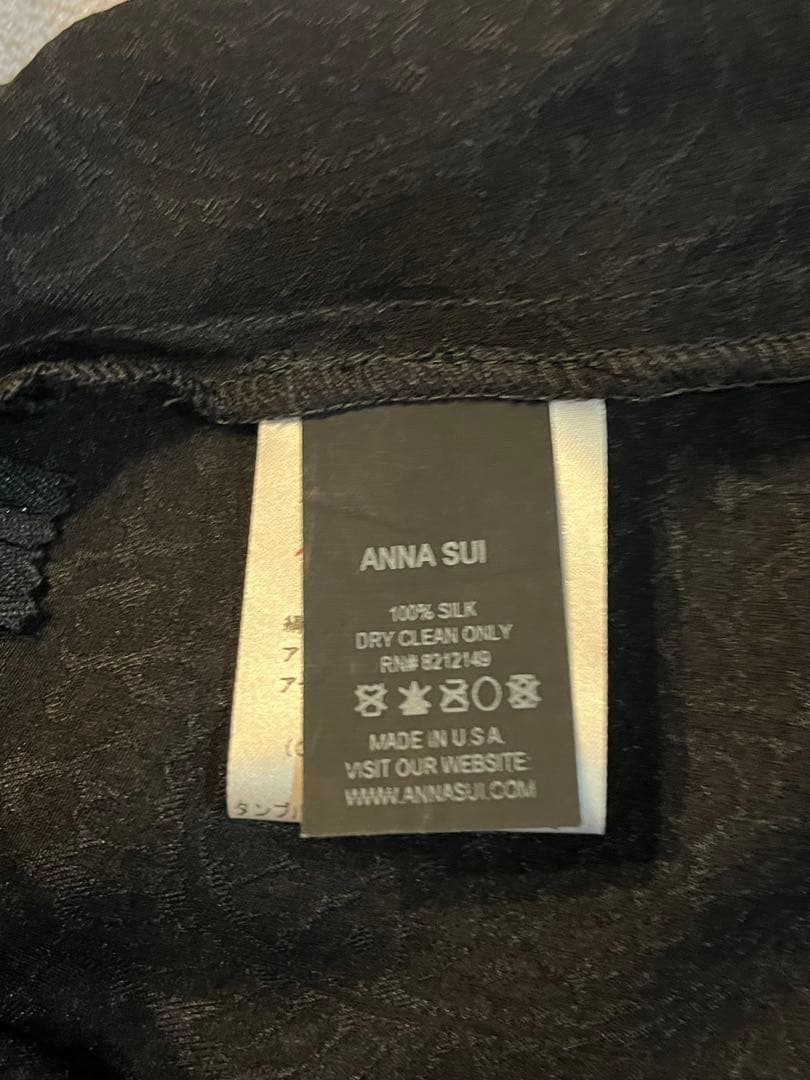 ANNA SUI 黒のレース付き長袖ワンピース　お値下げしました