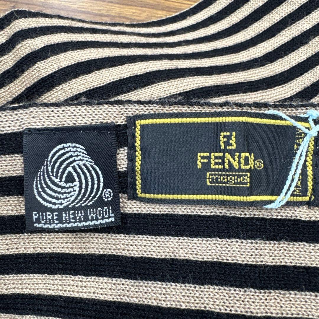 FENDI ストライプ ウールマフラー