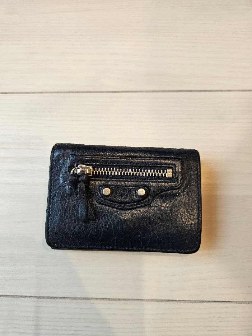 BALENCIAGA ネイビー 三つ折り財布
