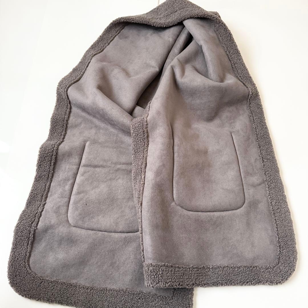 J*O様 美品　HAUNTハウント　ボアストール　コート　チャコール　ロング