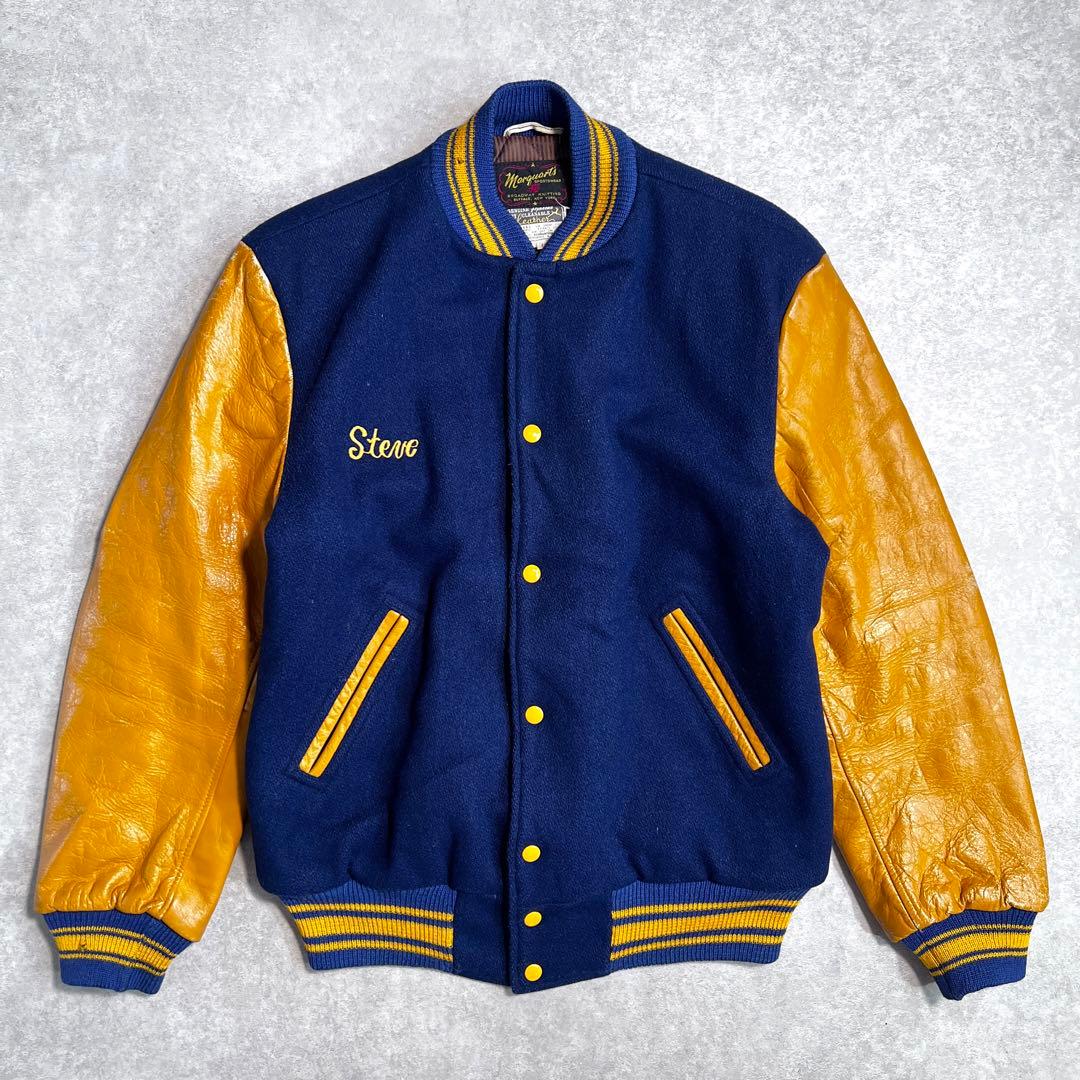 70s USA製 ヴィンテージレザースタジャン Marquarts 40