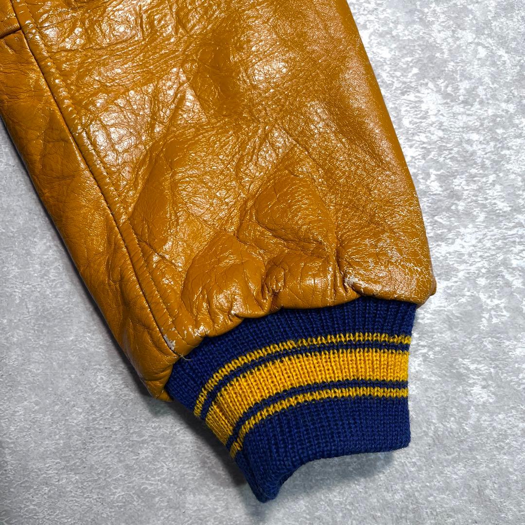 70s USA製 ヴィンテージレザースタジャン Marquarts 40